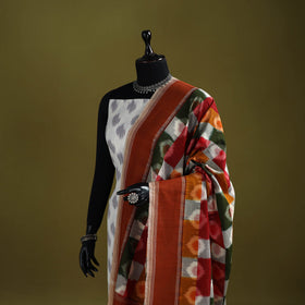 Handloom mercerised cotton pochampally ikat dupatta 39