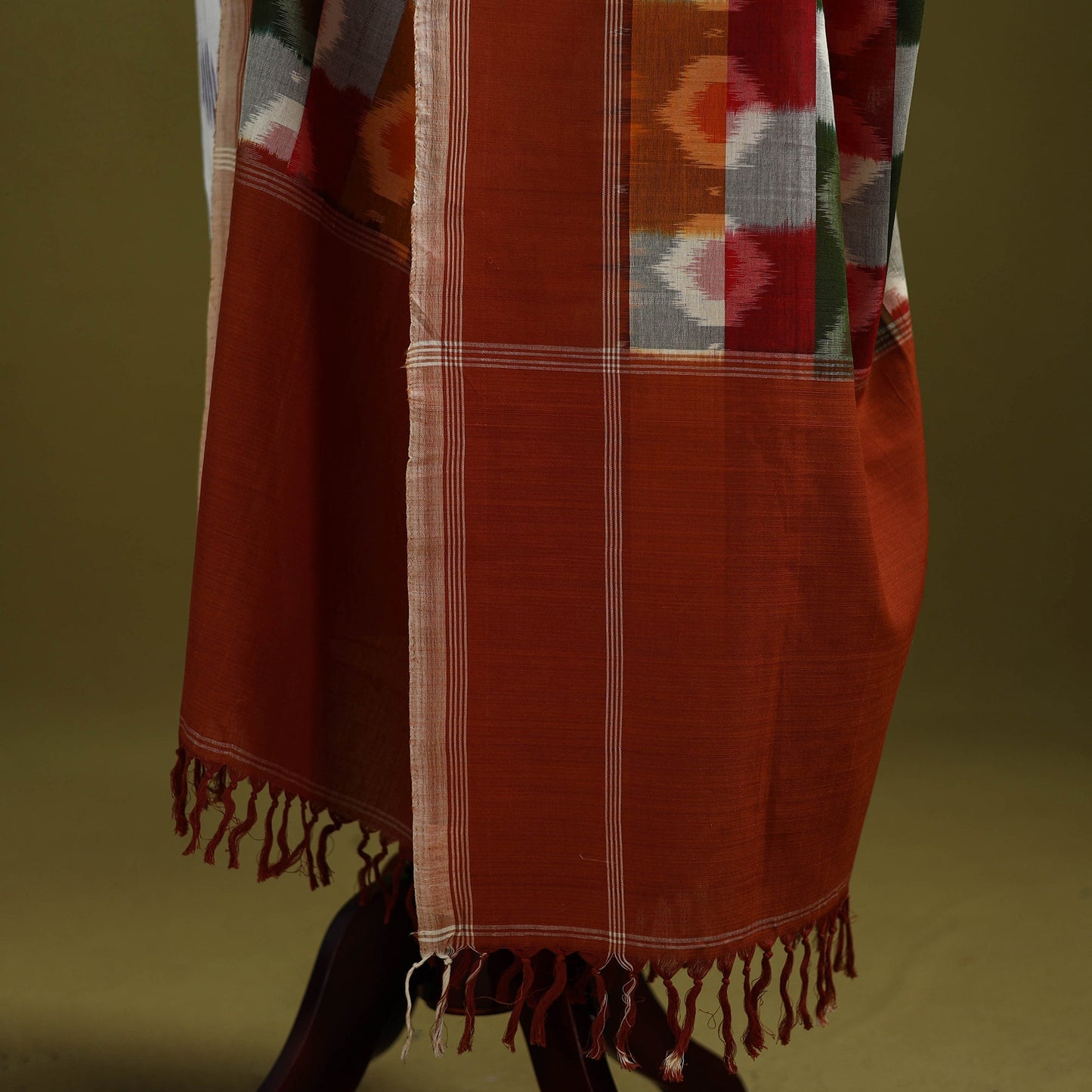 Handloom mercerised cotton pochampally ikat dupatta 39