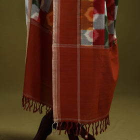 Handloom mercerised cotton pochampally ikat dupatta 39