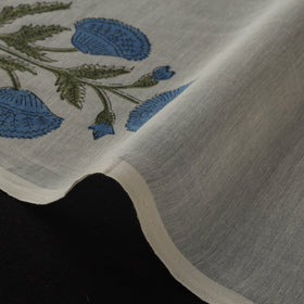 Handloom mul chanderi mughal butta hand block sanganeri