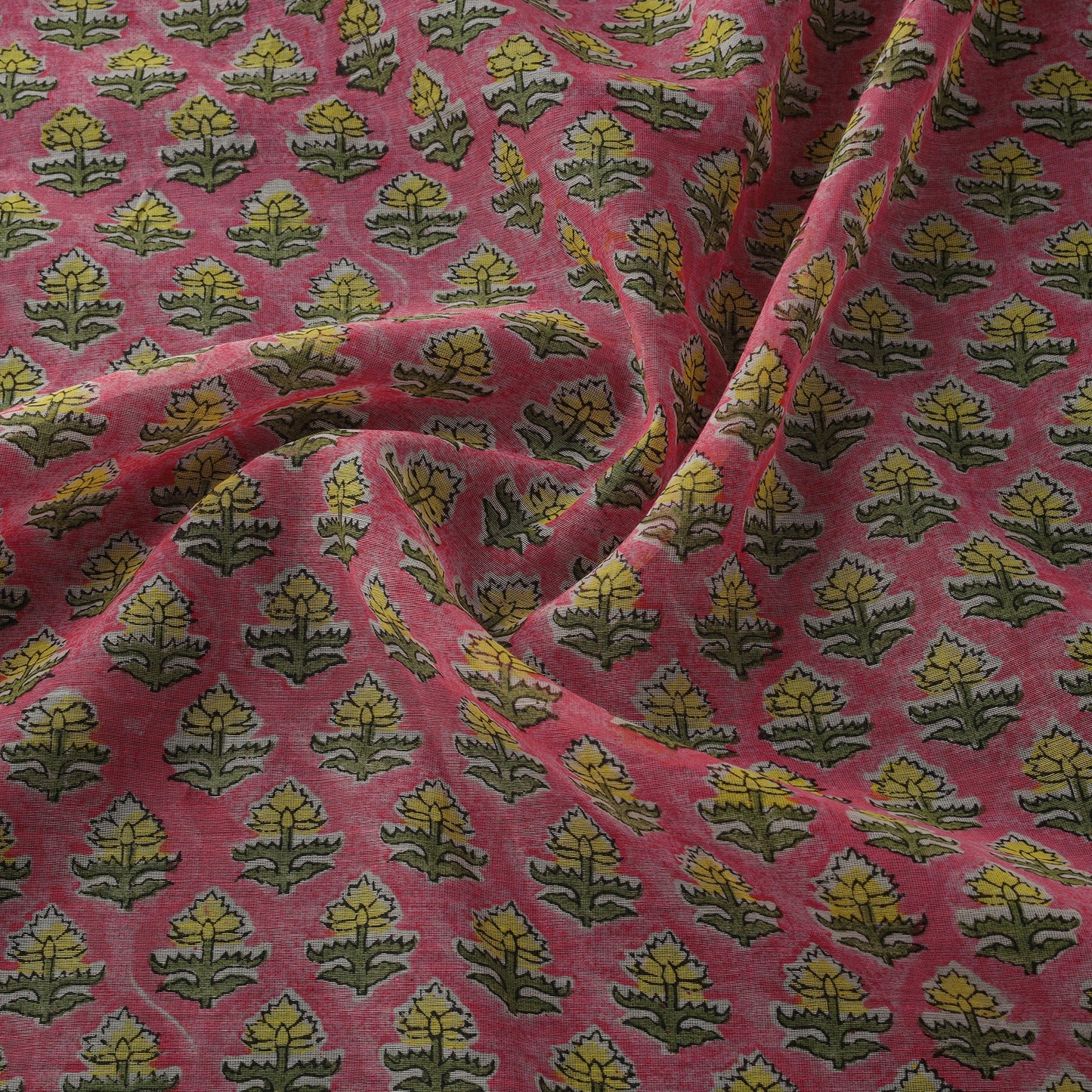 Handloom mul chanderi mughal butta hand block sanganeri