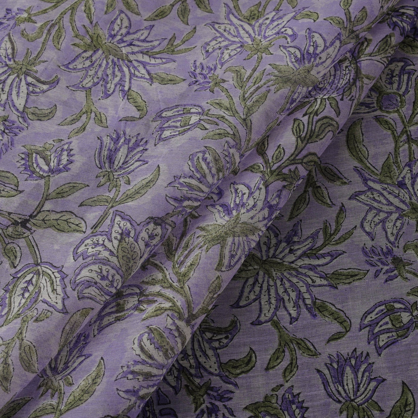 Handloom mul chanderi mughal butta hand block sanganeri