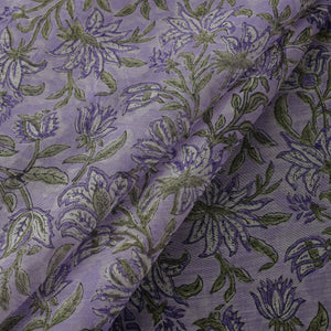 Handloom mul chanderi mughal butta hand block sanganeri