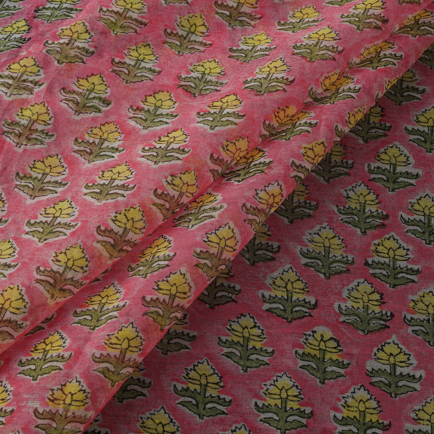 Handloom mul chanderi mughal butta hand block sanganeri