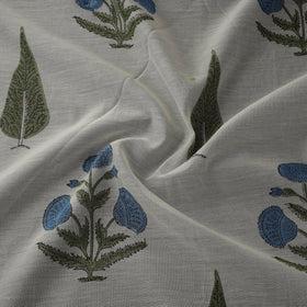 Handloom mul chanderi mughal butta hand block sanganeri