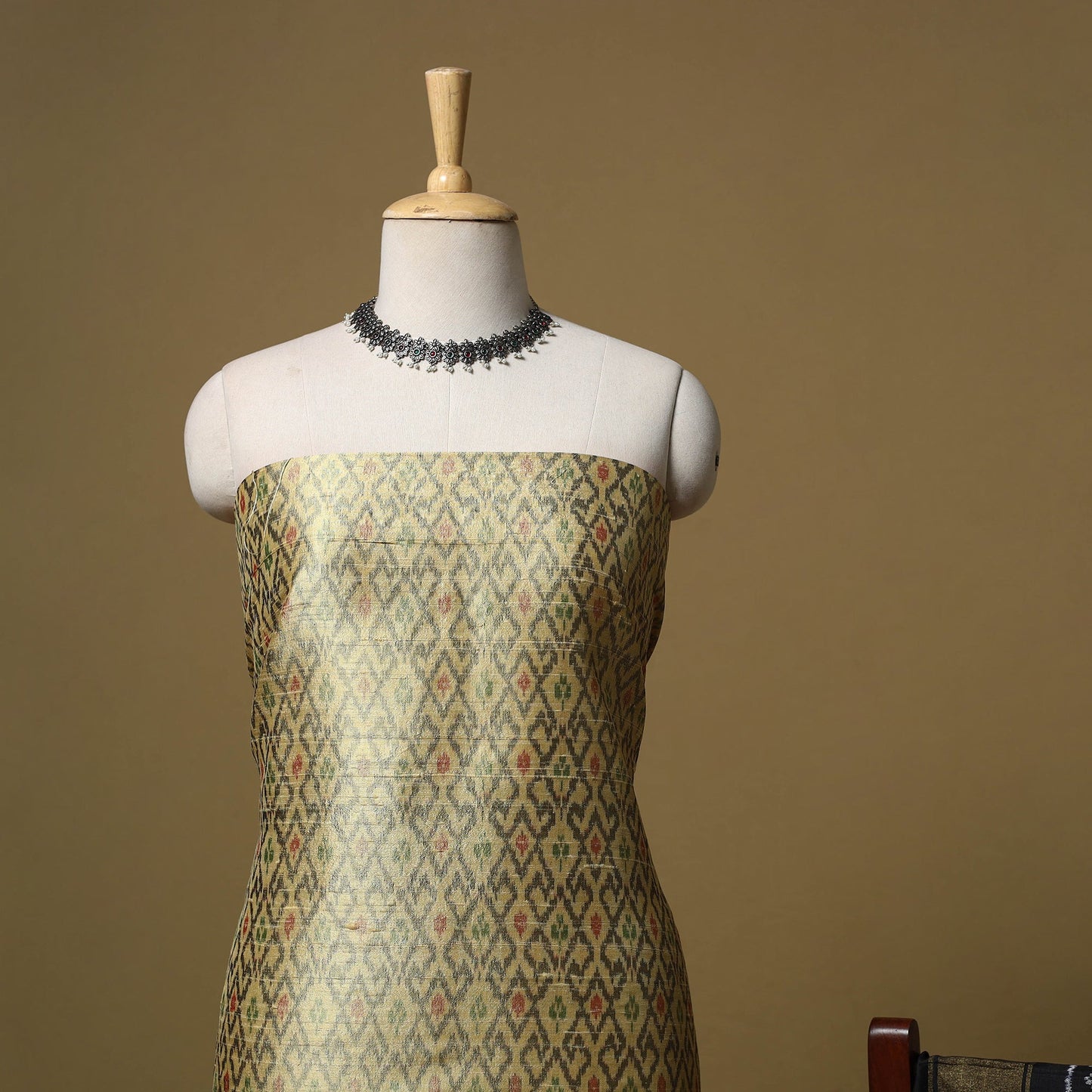 Handloom mulberry silk pochampally ikat 2pc unstitched