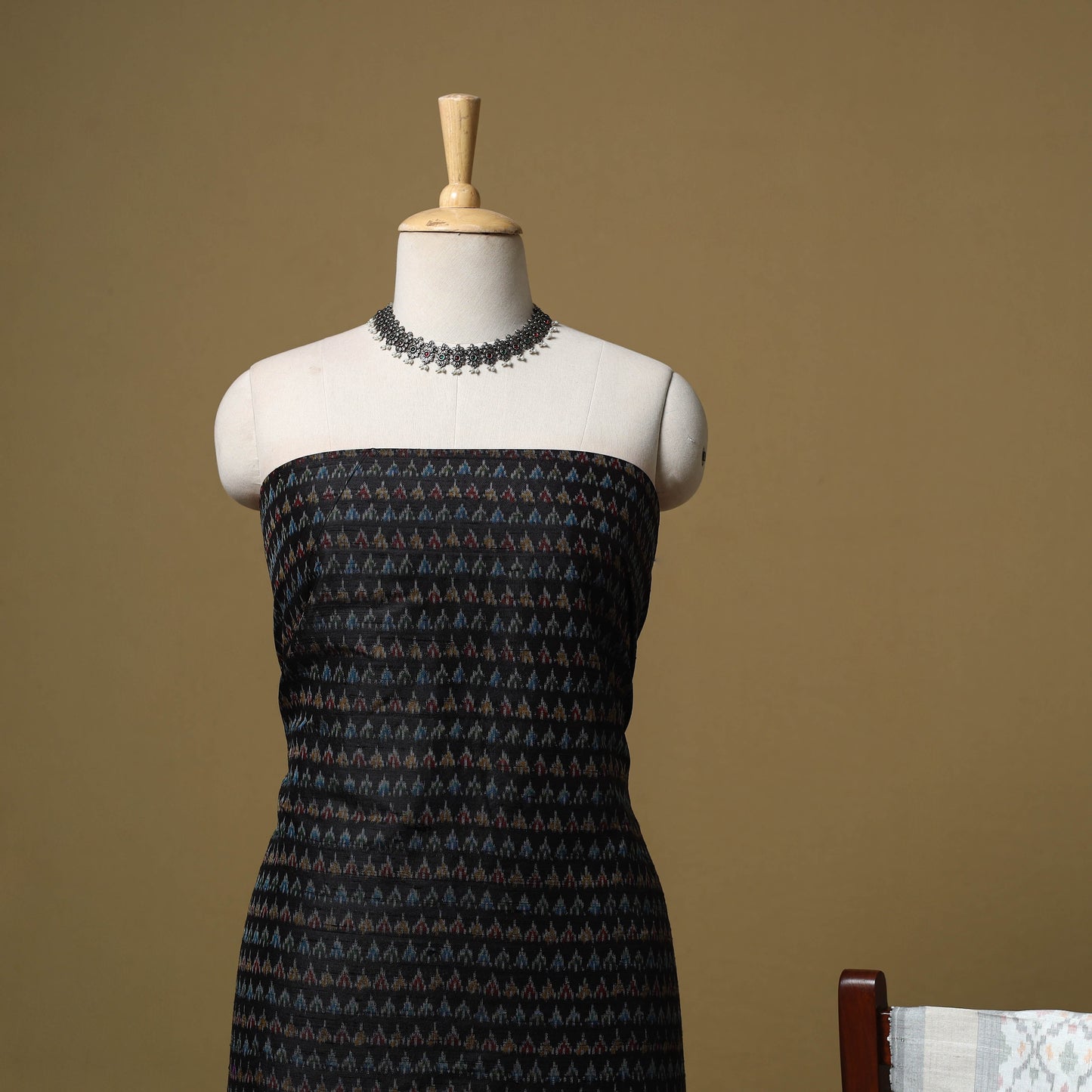 Handloom mulberry silk pochampally ikat 2pc unstitched