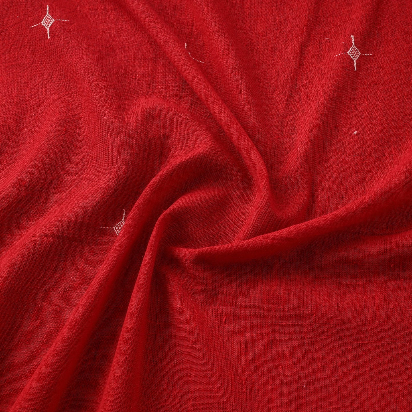 Handloom organic buti kala cotton fabric 02 - handcrafted