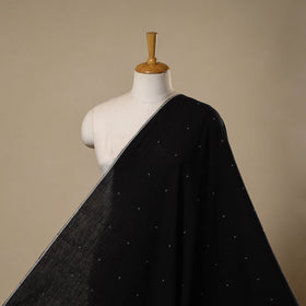 Handloom organic buti kala cotton fabric 04 - handcrafted