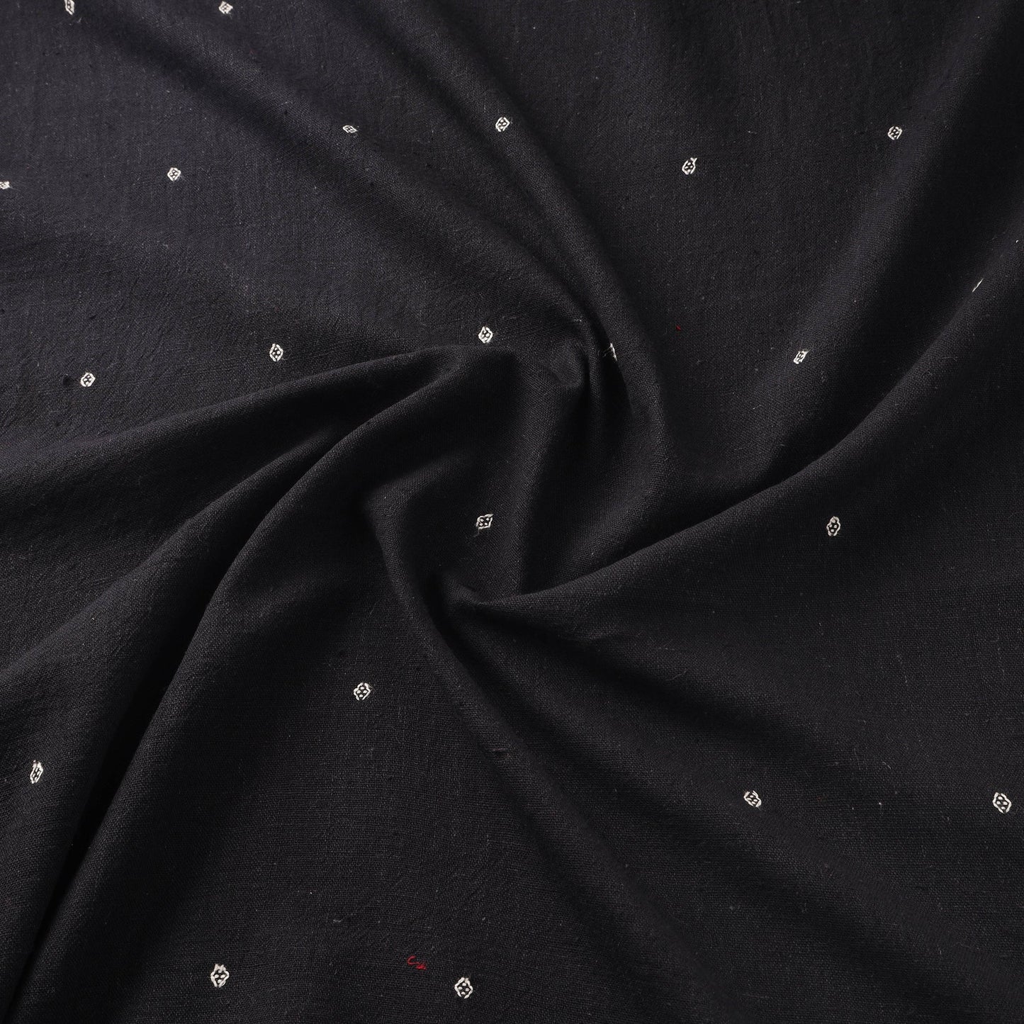 Handloom organic buti kala cotton fabric 04 - handcrafted