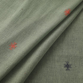 Handloom organic buti kala cotton fabric 05 - handcrafted
