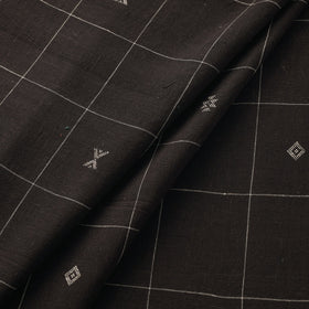 Handloom organic buti kala cotton fabric 07 - handcrafted