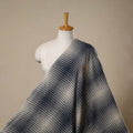 Handloom organic checks kala cotton fabric 10 - handcrafted