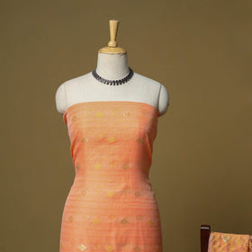 Handloom phulia jamdani silk cotton 2pc unstitched dress