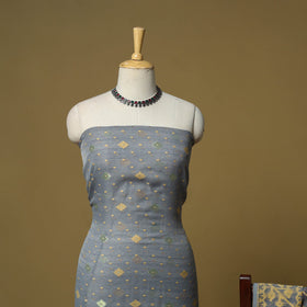 Handloom phulia jamdani silk cotton 2pc unstitched dress