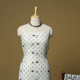 Handloom phulia jamdani silk cotton 2pc unstitched dress