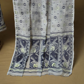 Handloom phulia jamdani silk cotton 2pc unstitched dress