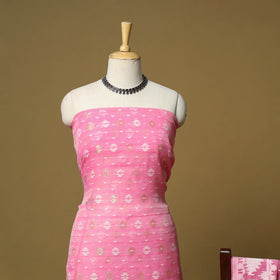 Handloom phulia jamdani silk cotton 2pc unstitched dress