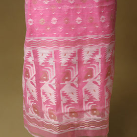 Handloom phulia jamdani silk cotton 2pc unstitched dress