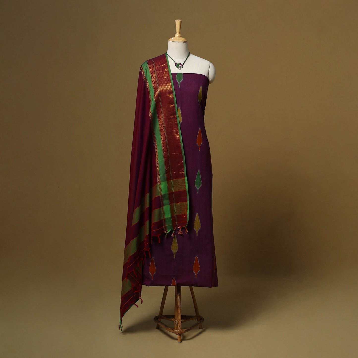 Handloom pochampally central asian ikat cotton 2pc