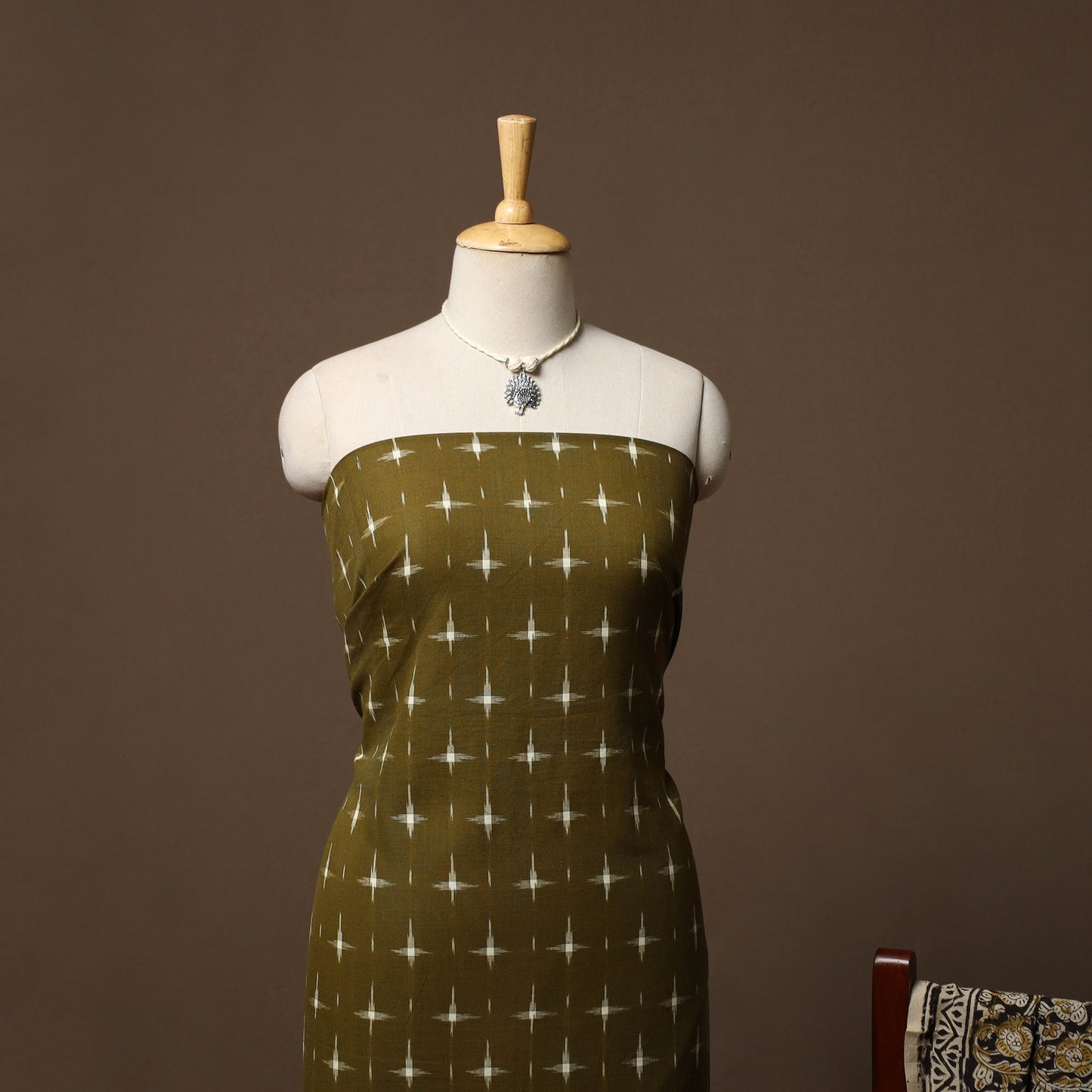 Handloom pochampally ikat cotton 2pc unstitched dress