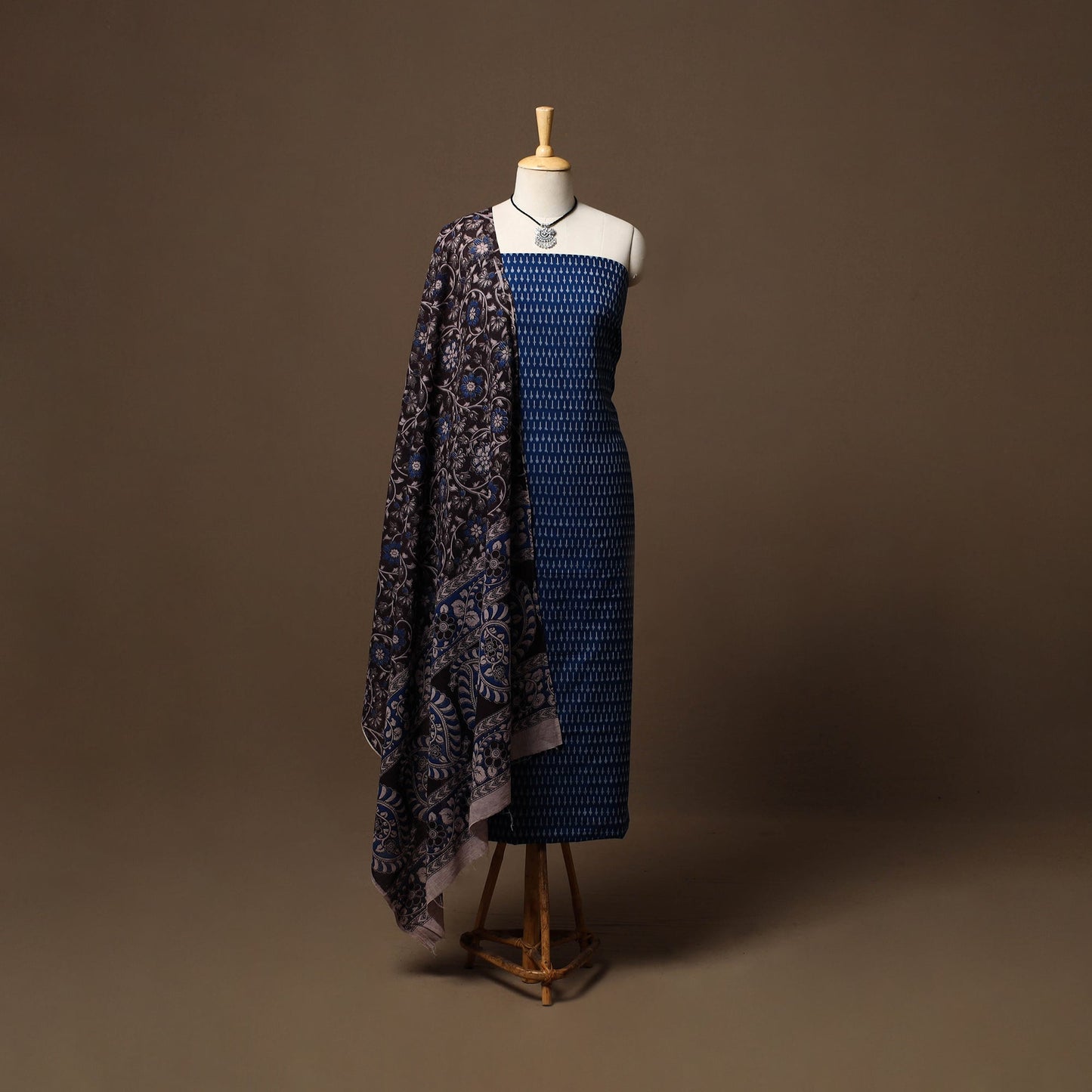 Handloom pochampally ikat cotton 2pc unstitched dress