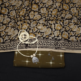 Handloom pochampally ikat cotton 2pc unstitched dress