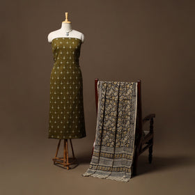 Handloom pochampally ikat cotton 2pc unstitched dress