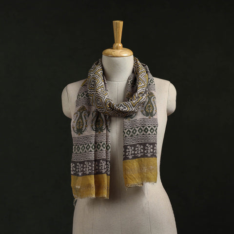 Handloom pure wool natural dyed hand block print bagru