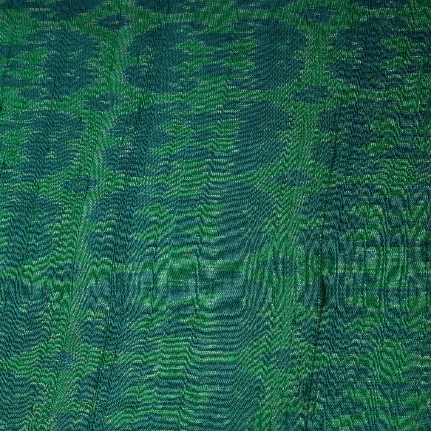Handloom raw silk pochampally ikat fabric 01 - handcrafted