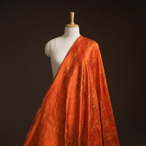 Handloom raw silk pochampally ikat fabric 01 - handcrafted