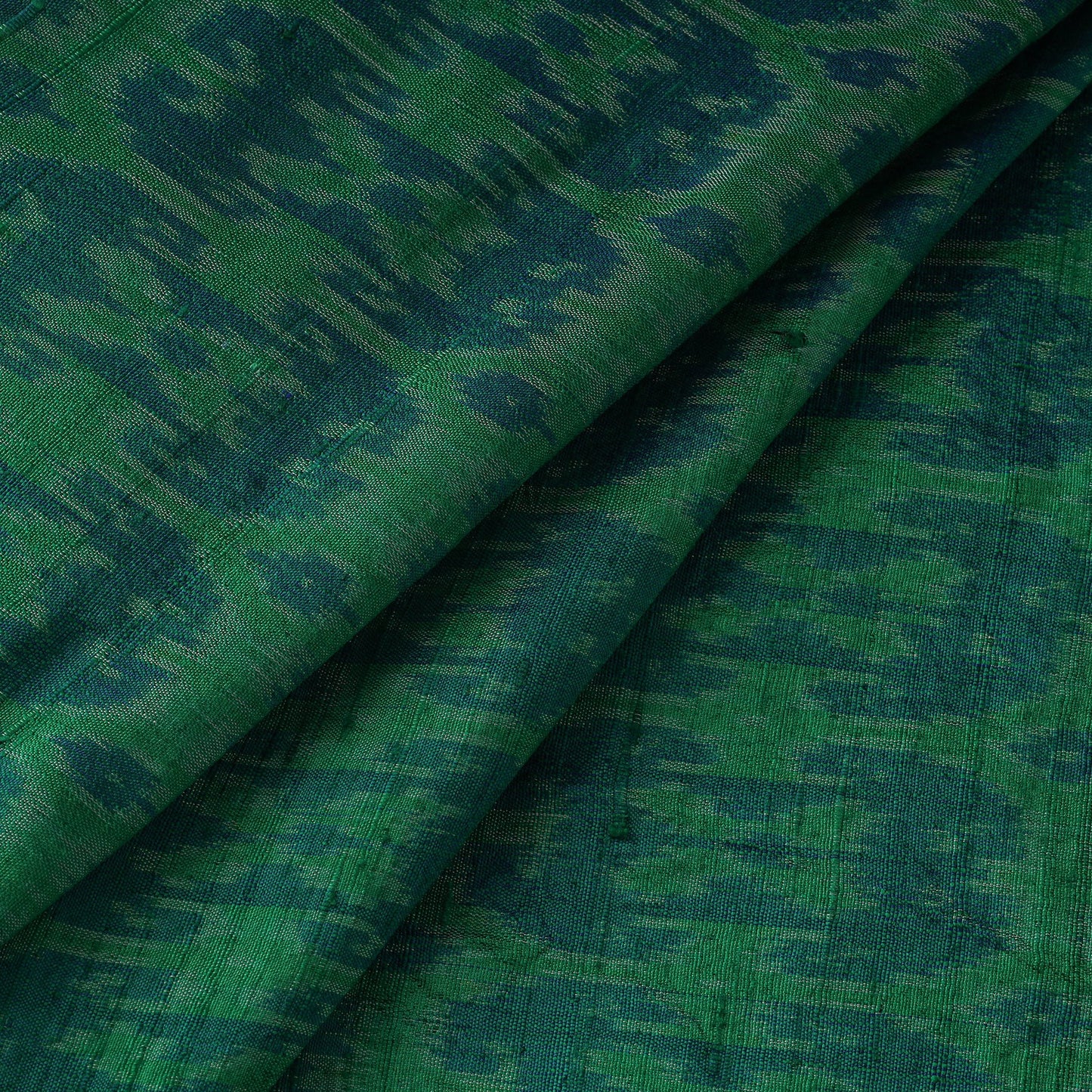 Handloom raw silk pochampally ikat fabric 01 - handcrafted