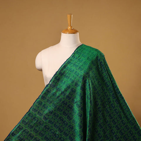 Handloom raw silk pochampally ikat fabric 01 - handcrafted