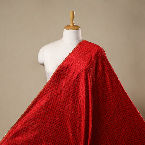 Handloom raw silk pochampally ikat fabric 02 - handcrafted