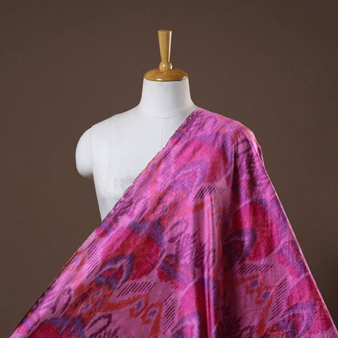 Handloom raw silk pochampally ikat fabric 02 - handcrafted