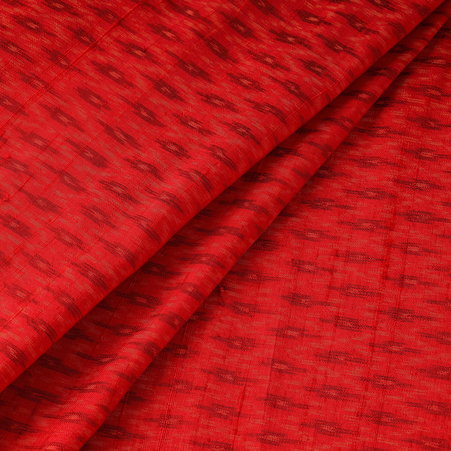 Handloom raw silk pochampally ikat fabric 02 - handcrafted