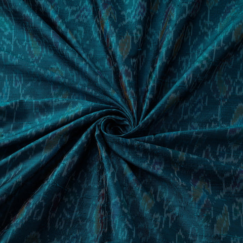 Handloom raw silk pochampally ikat fabric 05 - handcrafted