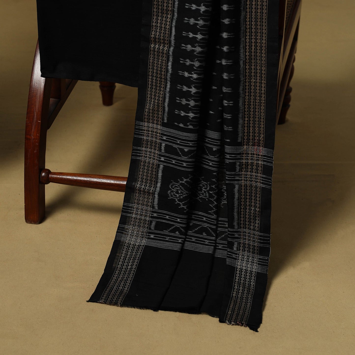 Handloom sambalpuri ikat cotton 3pc unstitched dress