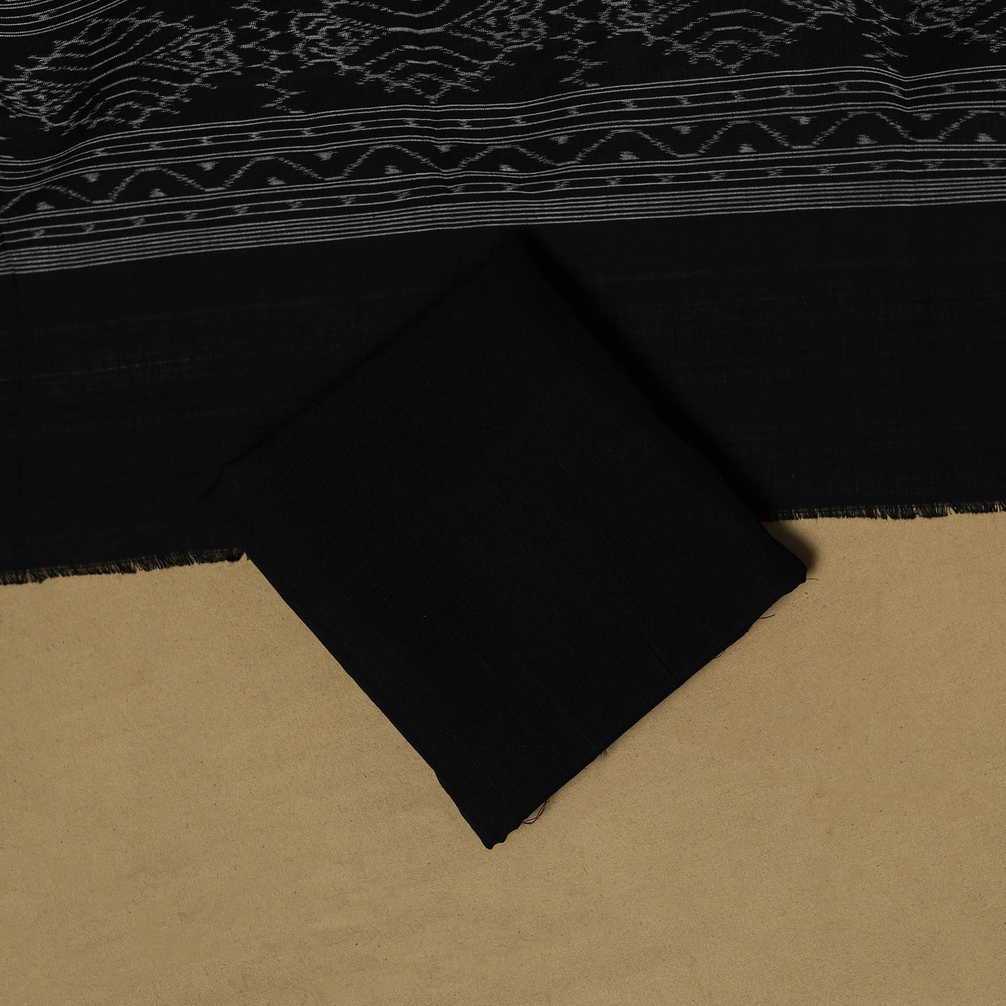 Handloom sambalpuri ikat cotton 3pc unstitched dress