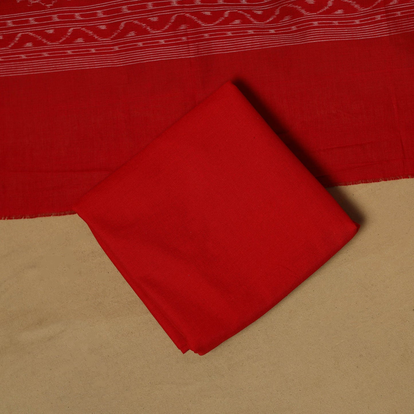 Handloom sambalpuri ikat cotton 3pc unstitched dress