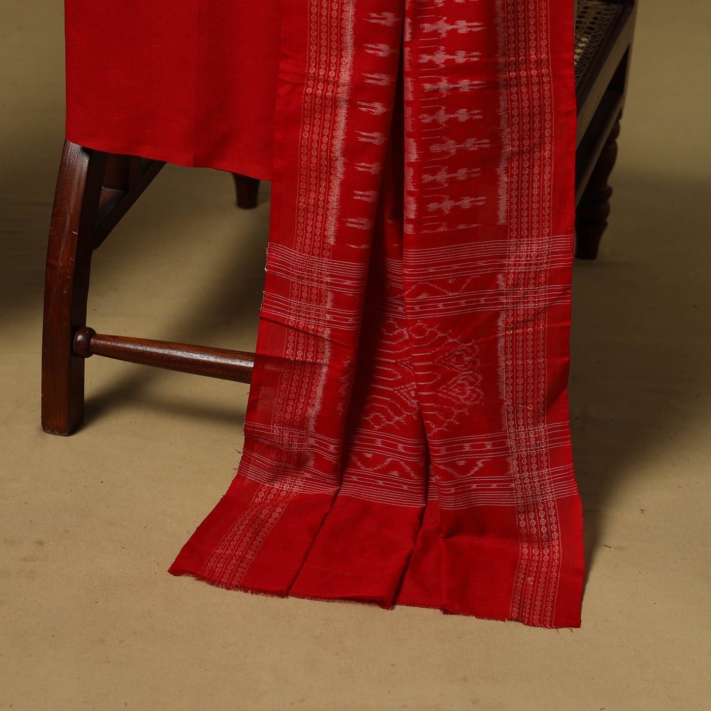 Handloom sambalpuri ikat cotton 3pc unstitched dress