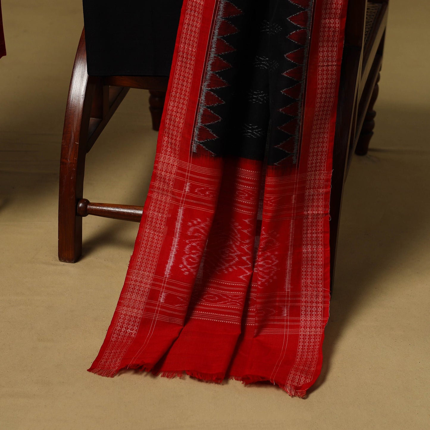 Handloom sambalpuri ikat cotton 3pc unstitched dress