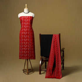 Handloom sambalpuri ikat cotton 3pc unstitched dress