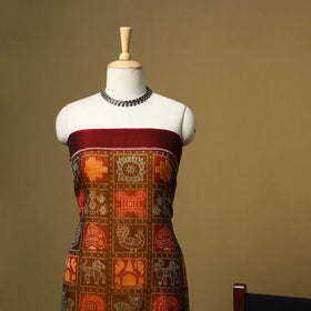 Handloom sambalpuri ikat cotton 3pc unstitched dress