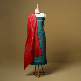 Handloom sambalpuri ikat cotton 3pc unstitched dress