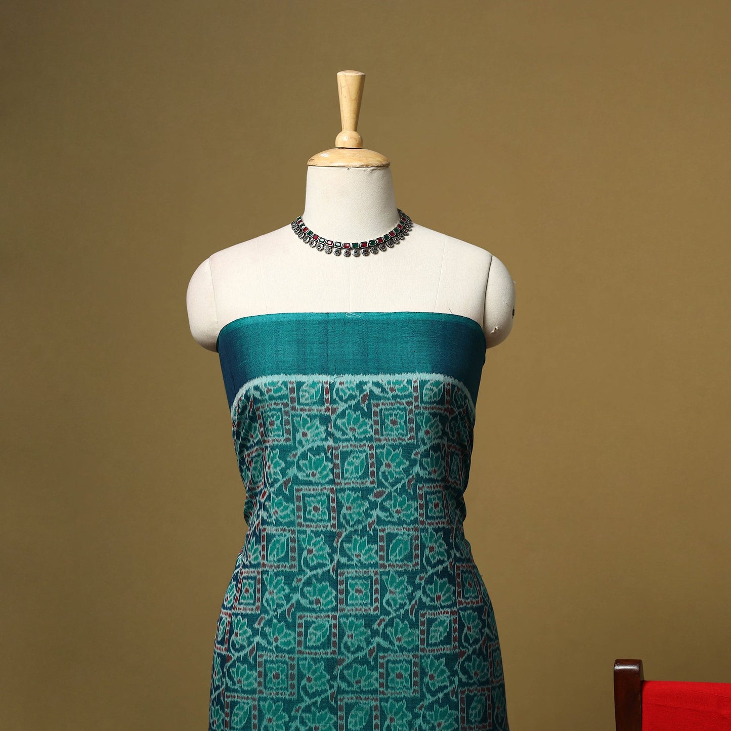 Handloom sambalpuri ikat cotton 3pc unstitched dress