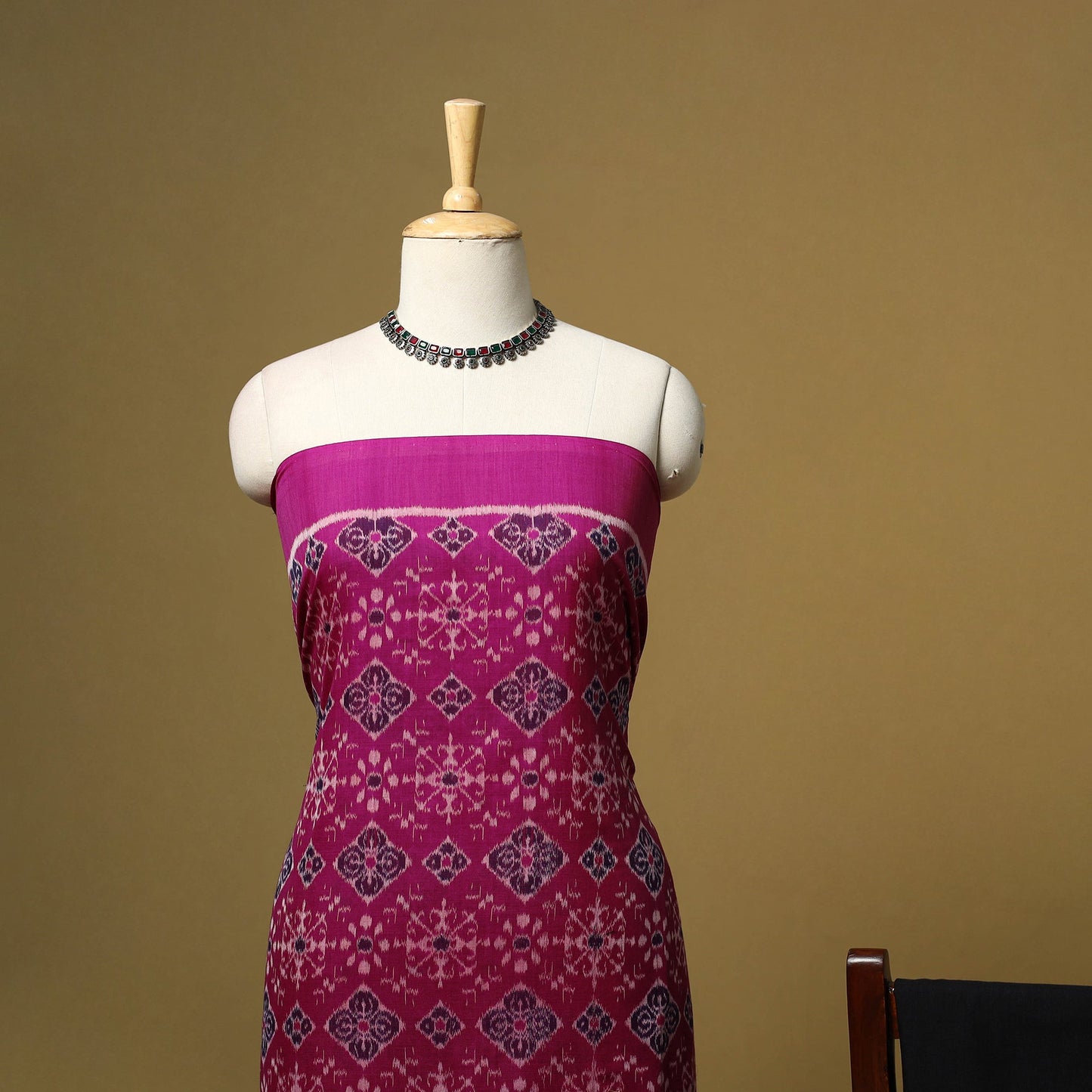 Handloom sambalpuri ikat cotton 3pc unstitched dress