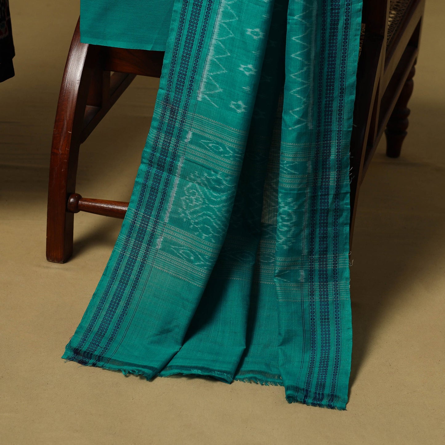 Handloom sambalpuri ikat cotton 3pc unstitched dress