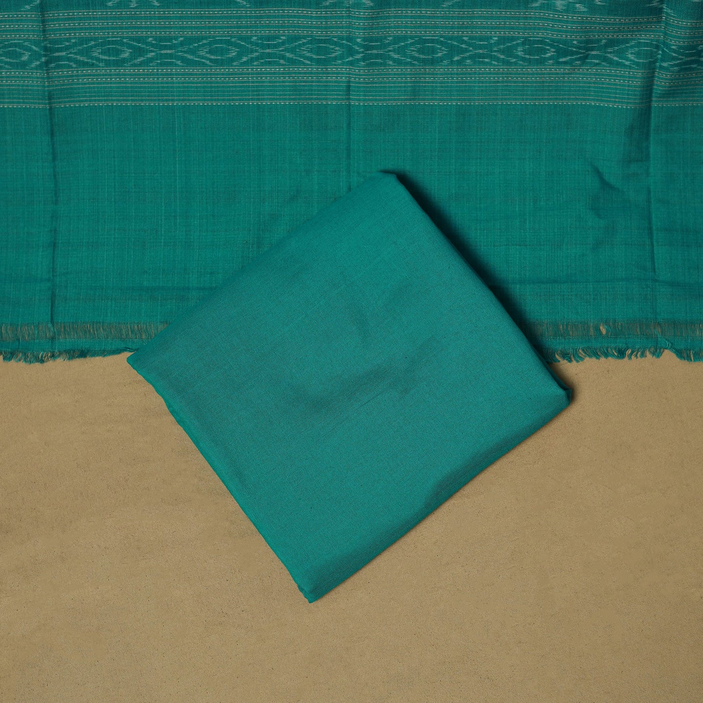 Handloom sambalpuri ikat cotton 3pc unstitched dress