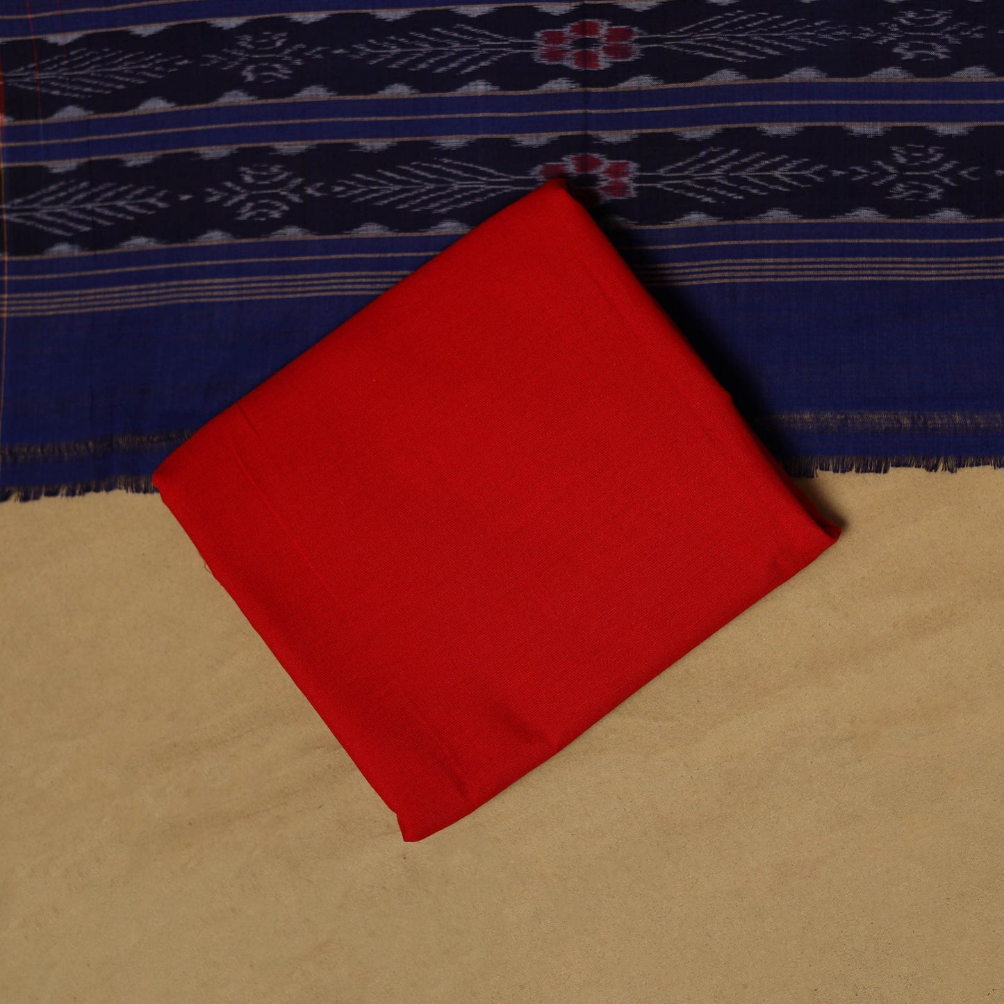 Handloom sambalpuri ikat cotton 3pc unstitched dress